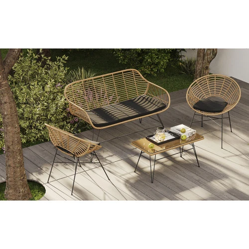 Кушетка vetle bent, 125х68х81 см, ротанг