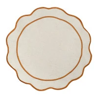 Салфетка под приборы anemone из коллекции trendy ruffles, D40 см, карри