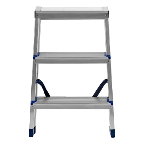Стремянка двусторонняя 3 ступени, алюминиевая, Сибртех