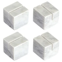 Набор держателей для именных карт marm, белый мрамор, 4 шт.