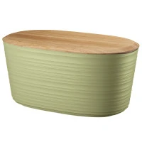 Хлебница с бамбуковой крышкой tierra, 10 л, светло-зеленая