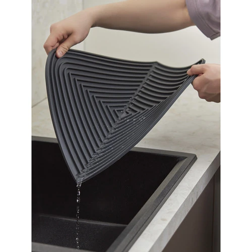 Коврик для сушки посуды dry flex, 34,6х44,6 см, темно-серый