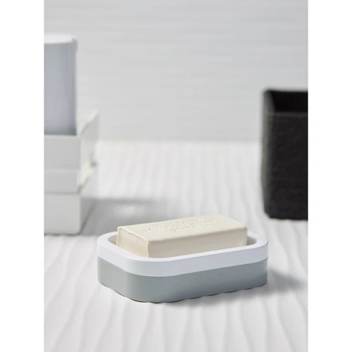 Мыльница tyer, белая/серая