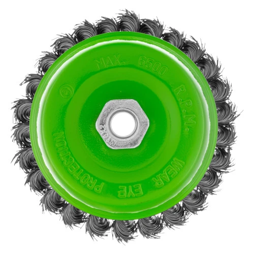 Щетка для УШМ, 125 мм, М14, "чашка", крученая металлическая проволока Сибртех