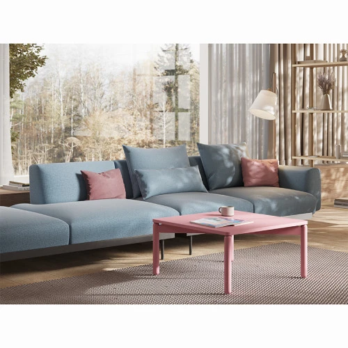 Столик кофейный saga, 75х75 см, розовый