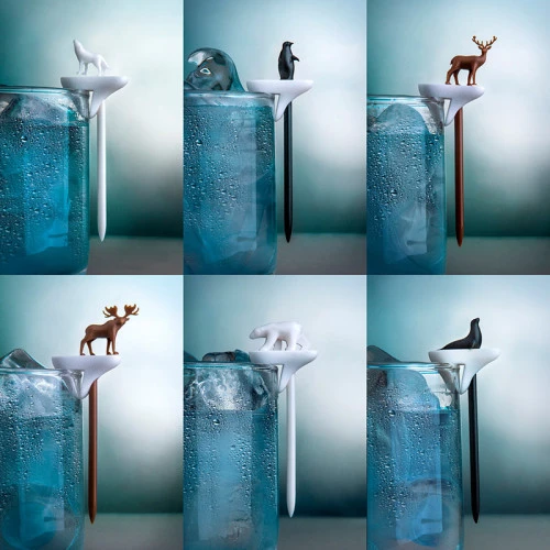 Набор шпажек-маркеров для бокалов cool animal