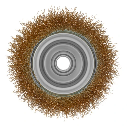 Щетка для УШМ, 100 мм, М14, "чашка", латунированная витая проволока Matrix