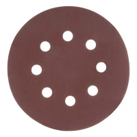 Круг абразивный на ворсовой подложке под "липучку", перфорированный, P 280, 125 мм, 5 шт Matrix