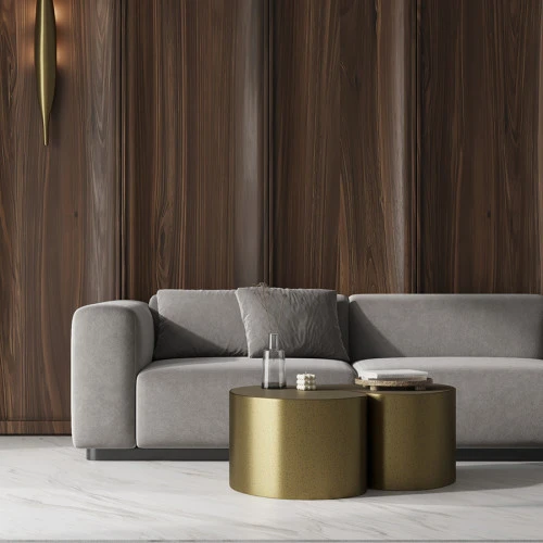 Набор из 2-х столиков grannis, золотистые