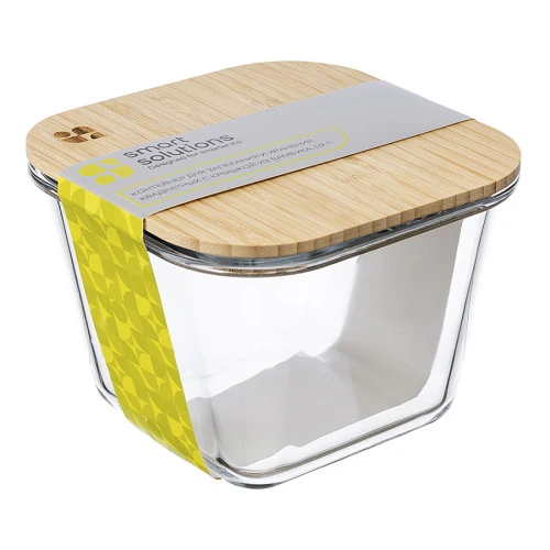 Контейнер для запекания и хранения квадратный eco store с крышкой из бамбука, 1,9 л