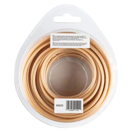 Леска для триммера армированная алюминием круглая, 2,4мм х 15м, блистер ALUFLEX Denzel