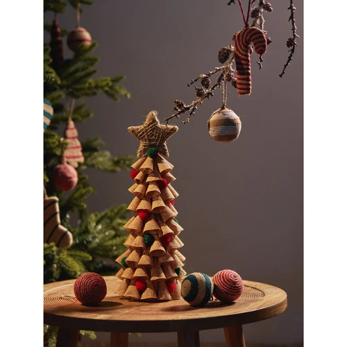 Декор новогодний classics из джута и гофрированного картона из коллекции new year essential