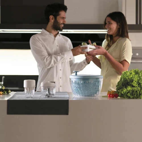 Сушилка для салата twist&dry, голубая