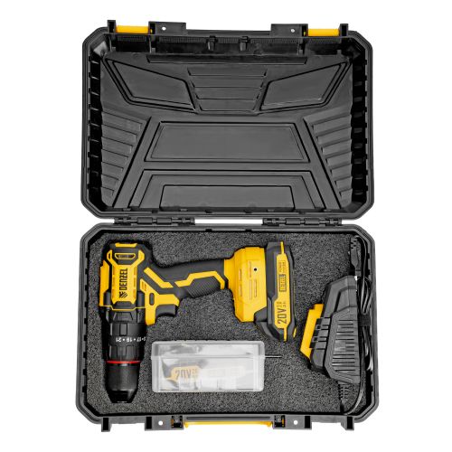 Дрель-шуруповерт аккумуляторная ударная бесщет. CIDH-BL-20, Li-Ion, 20 В// Denzel