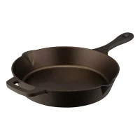 Сковорода чугунная brasen с масляной полировкой, D25 см