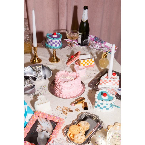 Свеча cake, 4,8 см, розовая