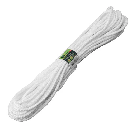 Шнур вязаный полипропиленовый с серд. белый, 7 мм, L 20 м, Сибртех