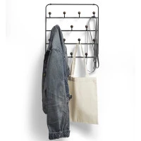 Органайзер для аксессуаров надверный estique, 36х60 см, черный/орех