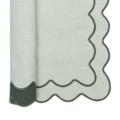 Салфетка под приборы с контрастным кантом зеленого цвета из коллекции trendy ruffles, 35х45 см