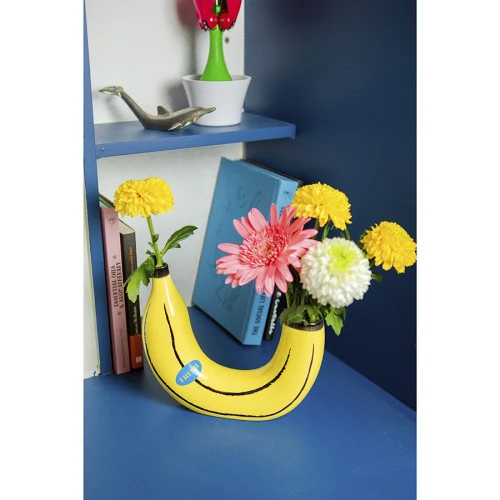 Ваза для цветов banana, 19 см, желтая