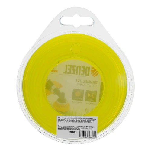 Леска для триммера, круглая 2.4 мм х 15 м, блистер Flex cord Denzel