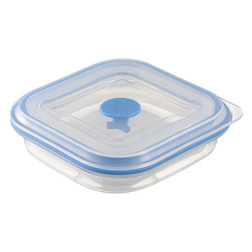 Контейнер для переноски и хранения силиконовый квадратный складной silikobox, 400 мл, синий