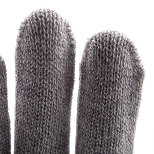 Перчатки трикотажные, акрил, серое мулине, оверлок Сибртех