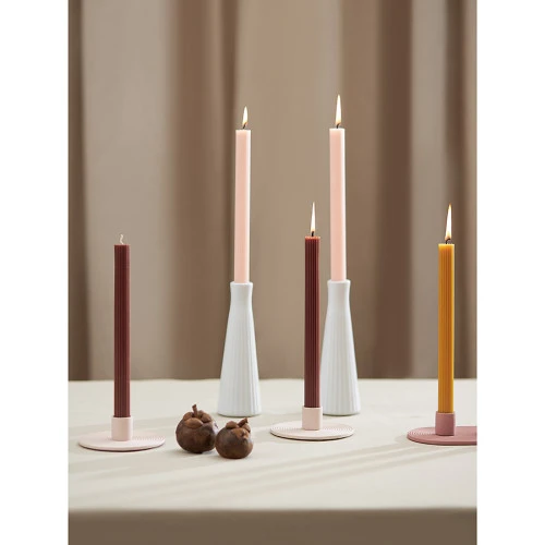 Набор из двух свечей коричневого цвета из коллекции edge, 24,5 см