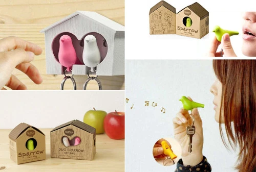 Держатель для ключей duo sparrow, белый/оранжевый