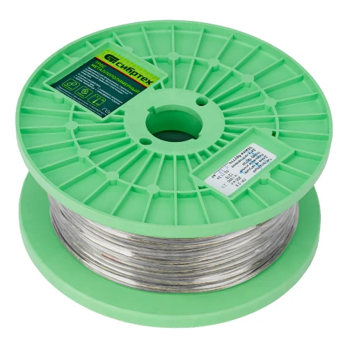 Трос металлополимерный прозрачный ПР-2.5, толщина 2.5 мм, катушка 200 метров Сибртех