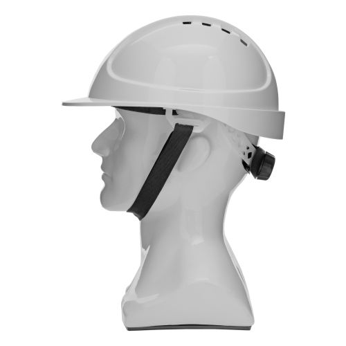 Каска защитная ударопрочная, ABS/PC, плавная регулировка, модель «Форвард» (К-05)белая Denzel