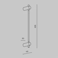 Настенный светильник (бра) Maytoni MOD413WL-L6G3K