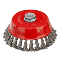 Щетка для УШМ, 125 мм, М14, "чашка", крученая проволока 0.35 мм Matrix