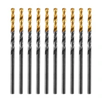 Сверло по металлу, 2,5 мм, HSS-Tin, Golden Tip, 10 шт. Denzel