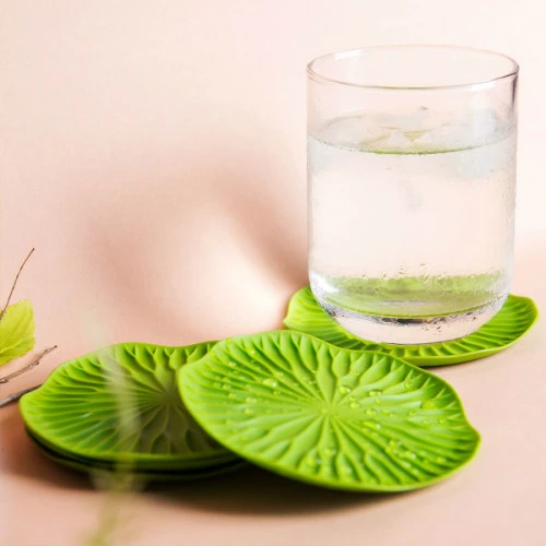Набор подставок под бокалы lotus, зеленые, 2 шт.