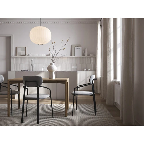 Стул ror, round, велюр, черный/серый