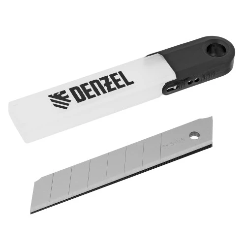 Лезвия, 18 мм, сталь SK5 - 0,6 мм, усиленные, 5 штук Denzel