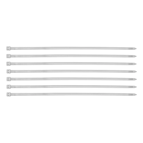 Хомуты, 400 х 8 мм, пластиковые, белые, 50 шт Сибртех