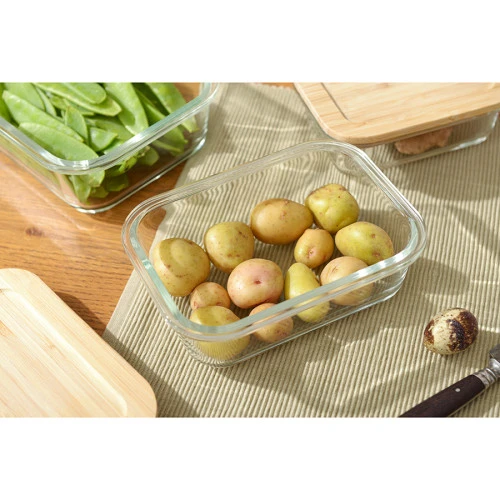 Контейнер для запекания и хранения eco store с крышкой из бамбука, 640 мл