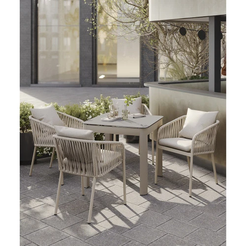 Стол обеденный leif, 80х80 см, серо-бежевый