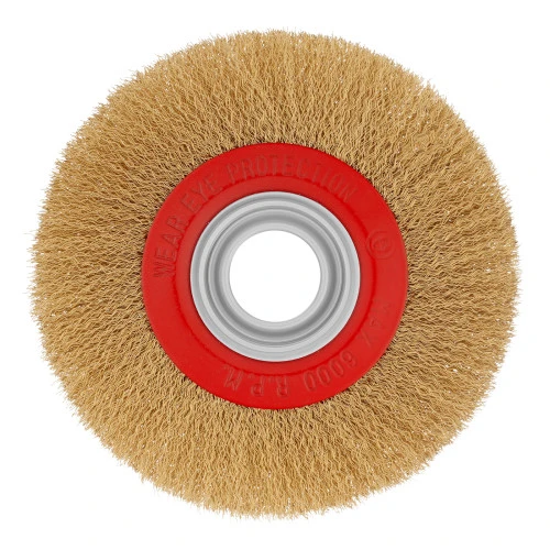 Щетка для точила, 175 мм, посадка 32 мм, плоская, латунированная витая проволока Matrix