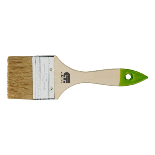 Кисть плоская 63 мм, натуральная щетина, деревянная ручка Сибртех
