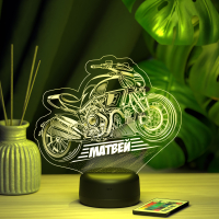 3D светильник  Светильник "Байк с именем Матвей"
