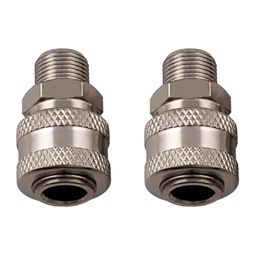 Муфта универсальная быстросъемная ("мама") 3/8, внешняя резьба, 2 шт, Stels