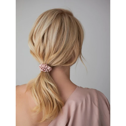 Набор из 4 шелковых резинок для волос цвета пыльной розы из коллекции essential
