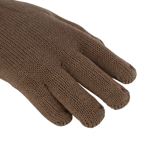 Перчатки трикотажные, акрил, двойные, коричневый, двойная манжета Сибртех