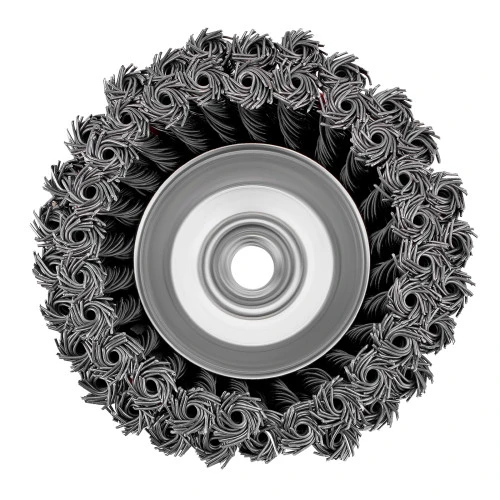 Щетка для УШМ, 125 мм, М14, "чашка", двухрядная, крученая проволока 0.8 мм Matrix