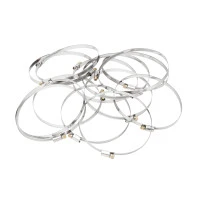 Хомуты нержавеющая сталь, Стандартное болтовое крепление 120-140 мм, 25 штук в упаковке, ширина 9 мм Сибртех