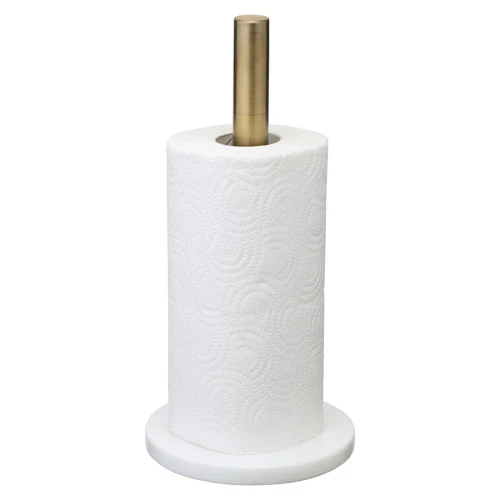 Держатель для бумажных полотенец marm, 31,5 см, белый/золотистый.