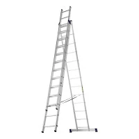 Лестница, 3 х 13 ступеней, алюминиевая, трехсекционная, Сибртех